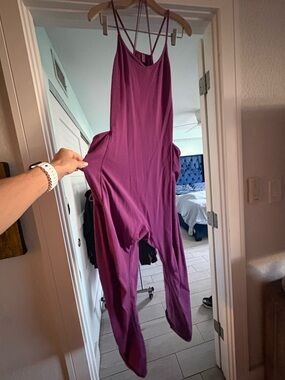 FP Movement by Free People HOT SHOT ONSIE Strappy Romper in Deep Plum